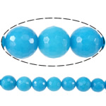 Gefärbte Jade Perlen, gefärbter Marmor, rund, verschiedene Größen vorhanden & facettierte, keine, Bohrung:ca. 1.8mm, Länge:ca. 15 ZollInch, verkauft von Strang