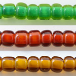 Granos de la semilla redonda japonés, Vidrio, Esférico, 2-tono, más colores para la opción, 2x3mm, agujero:aproximado 1mm, aproximado 13000PCs/Bolsa, Vendido por Bolsa