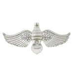 Rhinestone Zinc Alloy Ornaments, Bird, platinum color plated, with rhinestone 