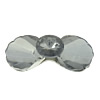 Zinc Alloy Charm Connector, with Glass, Bowknot, platinum color plated, faceted & 1/1 loop Approx 