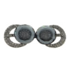 Boucle décorative d'alliage de zinc, avec verre, Placage de couleur noire de plumbum, facettes & avec strass Environ 2mm, Vendu par PC