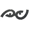 Латунные пряжка, Латунь, черный свнец, со стразами отверстие:Приблизительно 3.5mm, продается PC