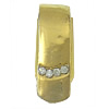 Zinc Alloy Shank Button, gold color plated, with rhinestone, cadmium free, 41x13.5x12mm, Hole:Approx 19x7mm, Sold By PC