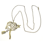 Zink Legierung Halskette, Zinklegierung, Baum, 68x42x1.5mm, Länge:ca. 30 ZollInch, verkauft von PC