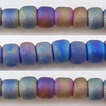Round Japanese Glass Seed Beads, rainbow, frosted Approx 1mm, Approx 