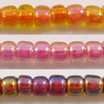 Round Japanese Seed Beads, Стеклянный, Круглая, радуга, Много цветов для выбора отверстие:Приблизительно 1mm, Приблизительно 13000ПК/сумка, продается сумка