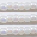 Round Perle Rocailles japonaises, verre, Rond, ceylan, blanc Environ 1mm, Environ Vendu par sac