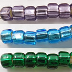 Runde japanische Rocailles, Glas, Silbereinzug, keine, 1x1.5mm, Bohrung:ca. approx0.5-1mm, ca. 135000PCs/Tasche, verkauft von Tasche