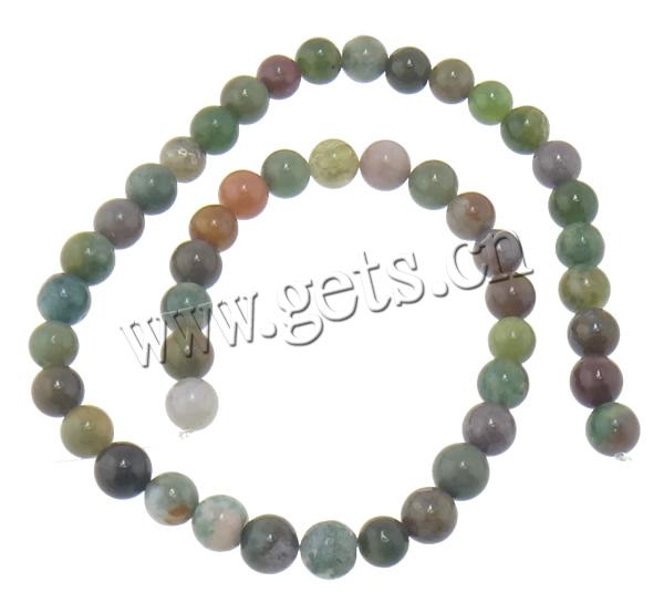 Natural Indian Agate Beads, Round, Customized & more sizes for choice, Hole:Approx 2mm, Length:Approx 15.5 Inch, Sold By Strand