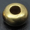 Large Hole Brass Beads, Rondelle, plated Approx 3mm 