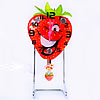 Table Watch Decoration, PC Plastic, with Zinc Alloy, Strawberry, platinum color plated, approx 190mm 