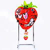 Table Watch Decoration, PC Plastic, with Zinc Alloy, Strawberry, platinum color plated, approx 190mm 