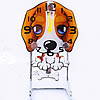 Table Watch Decoration, PC Plastic, with Zinc Alloy, Dog, platinum color plated, approx 190mm 
