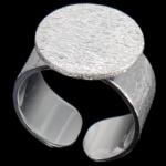 純銀製パッドリング部品, 92.5％純度シルバー, メッキ, しわ, 無色, 10mm 18mm, サイズ:7.5, 売り手 パソコン