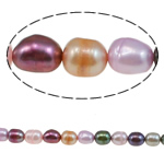 Perlas Arroz Freshwater, Perlas cultivadas de agua dulce, natural, multicolor, 5-6mm, agujero:aproximado 0.8mm, longitud:15.7 Inch, Vendido por Sarta