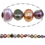 Perles nacres baroques de culture d'eau douce , perle d'eau douce cultivée, naturel, multicolore, grade A, 7-8mm Environ 0.8mm Environ 15 pouce, Vendu par brin