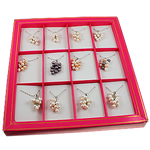 Natürliche kultivierte Süßwasserperlen Halskette, mit Messingkette, Einzelstrang, gemischte Farben, 6-7mm, Länge:16 ZollInch, 12SträngeStrang/Box, verkauft von Box