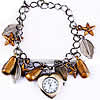 Fashion Watch Bracelet, Zinc Alloy, with Glass, plated, with star pattern & twist oval chain, 21mm Approx 8 Inch 