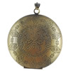 Colgante medallón de bronce, metal, Redondo aplanado, chapado, más colores para la opción, 65x50x17mm, agujero:aproximado 4mm, Vendido por UD