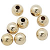 Brass Jewelry Beads, Round, gold color plated, 5mm Approx 1.5mm 