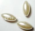 ABS Plastic Pearl Beads, Oval 