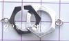 Messing Ring-Ring Verschluss, Vieleck, plattiert, Einzelstrang, keine, 15mm, verkauft von setzen