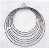Iron Wire Thread Pendants, Donut, plated 60mm 