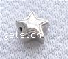 Zinc Alloy European Beads, Star, plated, without troll nickel free Approx 4.5mm 