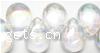 Abalorios de Cristal con Forma de Lágrima, Gota, chapado en color AB, lisa, más colores para la opción, 6x9mm, longitud:13-14 Inch, 48PCs/Sarta, Vendido por Sarta