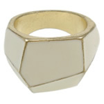 Emaille Zink Legierung Finger Ring, Zinklegierung, frei von Nickel, Blei & Kadmium, 18x25x24.5mm, Bohrung:ca. 19mm, Größe:9.5, verkauft von PC