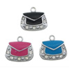 Zinc Alloy Handbag Pendants, plated, Customized & enamel & with rhinestone nickel, lead & cadmium free Approx 2mm 
