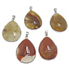 Mixed Gemstone Pendants, with Brass, platinum color plated Approx 