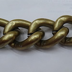 Aluminum Twist Oval Chain, plated nickel, lead & cadmium free 