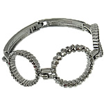 Zinc Alloy Rhinestone Bracelets, plated, Customized & with rhinestone nickel, lead & cadmium free Inch 