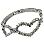 Zinc Alloy Rhinestone Bracelets, plated, Customized & with rhinestone nickel, lead & cadmium free .5 Inch 