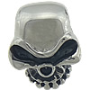 Stainless Steel Large Hole Beads, Skull, Customized, original color Approx 5.5mm 