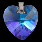 Imitation CRYSTALLIZED™ Crystal Pendants, with Stainless Steel, Heart, faceted Approx 
