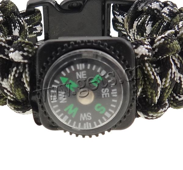 bracelet de suivie, corde en nylon, avec Acrylique, plastique fermoir, plus de couleurs à choisir, Vendu par brin