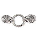 Zinc Alloy Leather Cord Clasp, nickel, lead & cadmium free, 55x24.5x14mm, Hole:Approx 8MM, Sold by Set