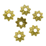 Brass Bead Cap, Flower, plated Approx 1mm 