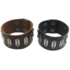 Cowhide Bracelets, Zinc Alloy, with Cowhide nickel, lead & cadmium free, 41mm Approx 9 Inch 