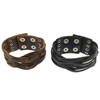 Cowhide Bracelets, Zinc Alloy, with Cowhide nickel, lead & cadmium free, 38mm Approx 9.5 Inch 