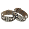 Cowhide Bracelets, Zinc Alloy, with Cowhide nickel, lead & cadmium free 11mm Approx 9 Inch 