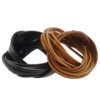 Cowhide Bracelets, Zinc Alloy, with Cowhide nickel, lead & cadmium free, 3mm Approx 17 Inch 