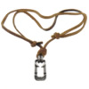 Rindsleder Zinc Alloy Halskette, Kuhhaut, mit Zinklegierung, 2 strängig, frei von Kadmium, 18x39x6mm, Länge:ca. 16-32 ZollInch, verkauft von Strang