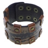 Cowhide Bracelets, Zinc Alloy, with Cowhide, 47mm Approx 9 Inch 
