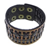 Cowhide Bracelets, Zinc Alloy, with Cowhide, nickel, lead & cadmium free, 36mm Approx 8.7 Inch 