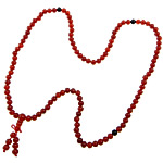Handgelenk-Mala, Roter Achat, mit elastischer Faden & Schwarzer Achat, 6.5mm, 8.5mm, 6.5x7.5mm, Länge:ca. 28 ZollInch, verkauft von Strang