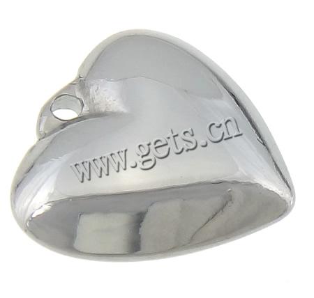 Stainless Steel Tag Charm, Heart, Customized, original color, 15.2x14.5x5mm, Hole:Approx 1.5mm, Sold By PC