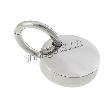Stainless Steel Tag Charm, Flat Round, Customized, original color, 11.8x11.8x3mm, Hole:Approx 6mm, Sold By PC
